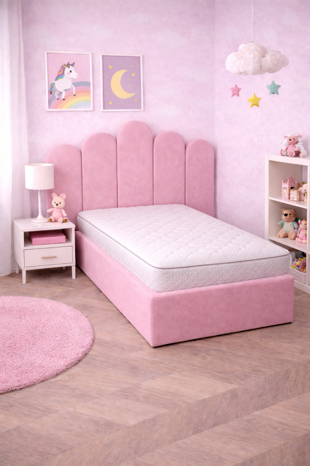 Детско розово легло в момичешка стая от Sleepmode