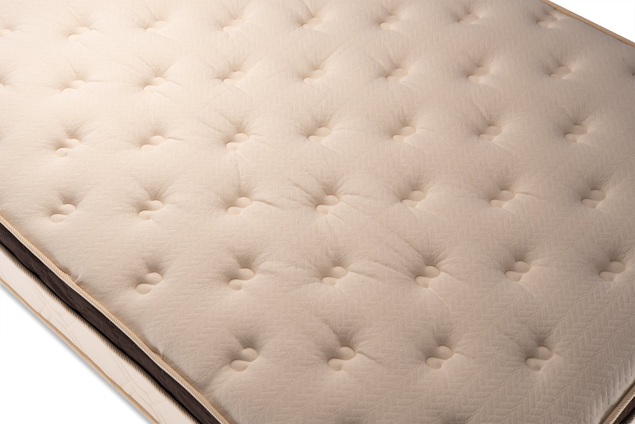 Изглед отгоре на плат от органичен памук за капитониран матрак от Sleepmode