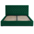 Тапицирано легло в цвят тъмно зелен с табла и подматрачна рамка  от Sleepmode