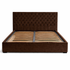 Тапицирано легло в цвят тъмно кафяв с табла и подматрачна рамка  от Sleepmode