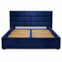 Луксозно тъмно синьо тапицирано легло с подматрачна рамка и табла от Sleepmode