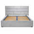 Луксозно светло сиво тапицирано легло с подматрачна рамка и табла от Sleepmode